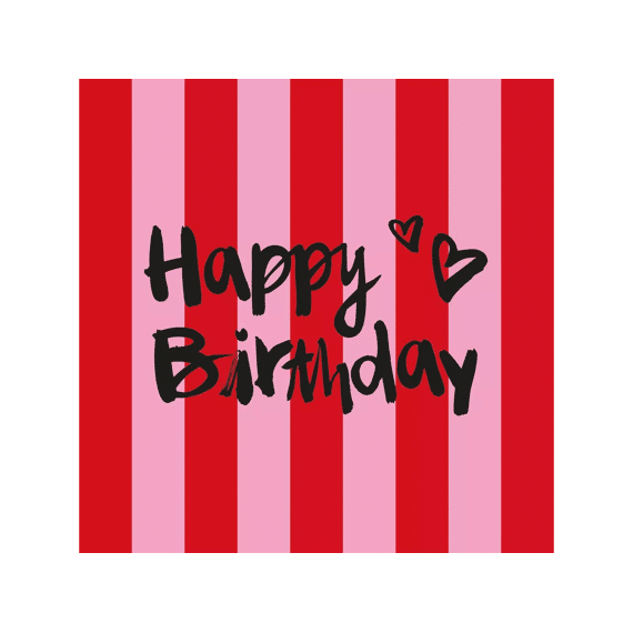 Ppd Formart Birthday Servetten 33x33cm 20 stuks