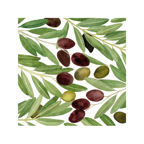 Ppd Olives & White Servetten 33x33cm 20 stuks