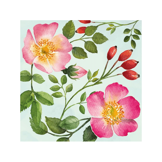Ppd English Rose Servetten 33x33cm 20 stuks