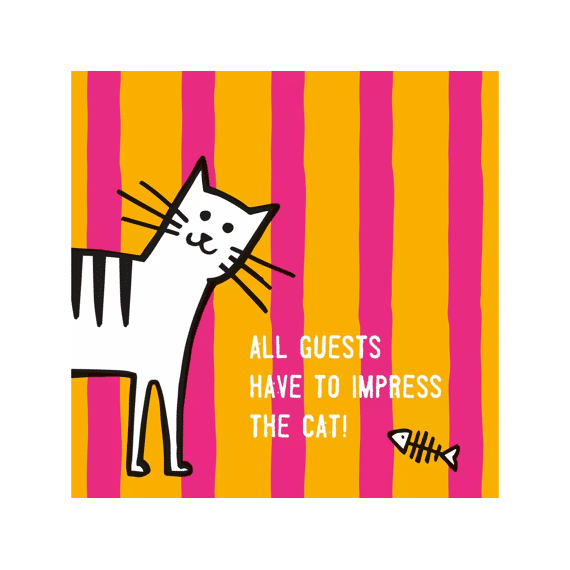 Ppd Impress The Cat Orange Servetten 33x33cm 20 stuks