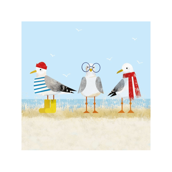 Ppd Sassy Seagulls Servetten 33x33cm 20 stuks