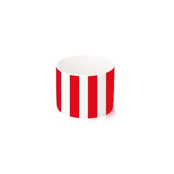 Ppd Stripes Red Kom Fine Bone China 7x6cm