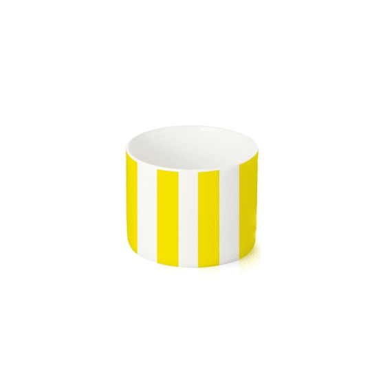 Ppd Stripes Yellow Kom Fine Bone China 7x6cm