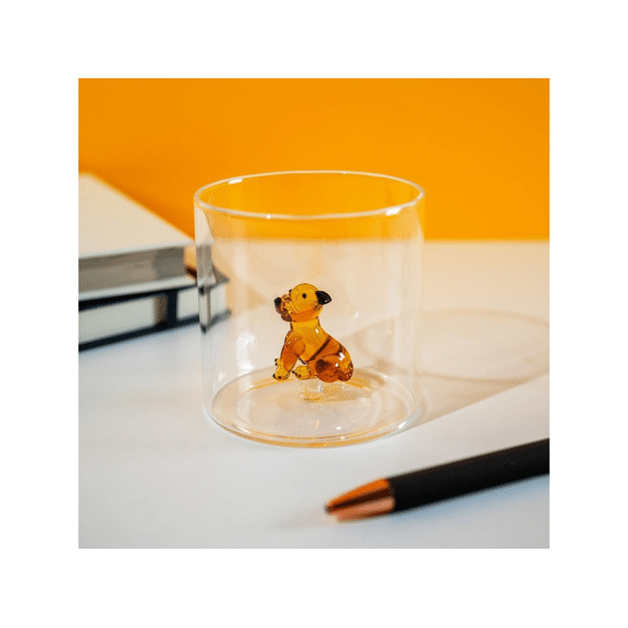Wd Lifestyle Monterey Line Glas 25cl Met Glasdecoratie Shar Pei