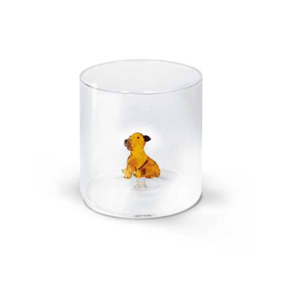 Wd Lifestyle Monterey Line Glas 25cl Met Glasdecoratie Shar Pei