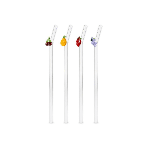 Wd Lifestyle Monterey Line Rietje Glas 4stuks Assortiment Fruit