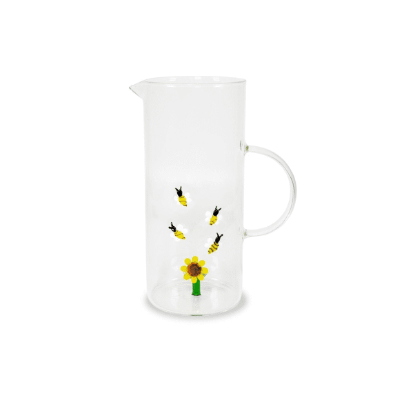 Wd Lifestyle Monterey Line Karaf Glas 1,3l Zonnebloem En Bijen