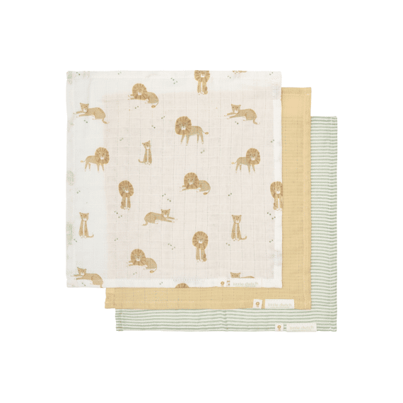 Little Dutch Monddoekjes Tetra 3-pack Safari Leo
