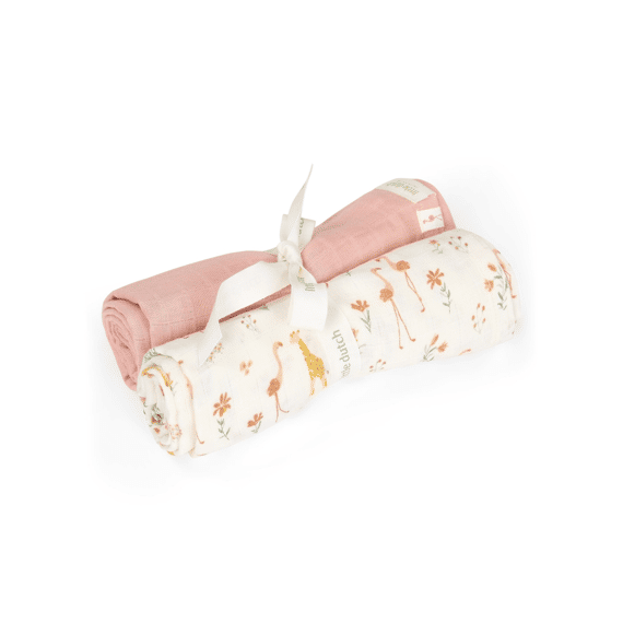 Little Dutch Swaddle 70x70 2-pack Blooming Safari