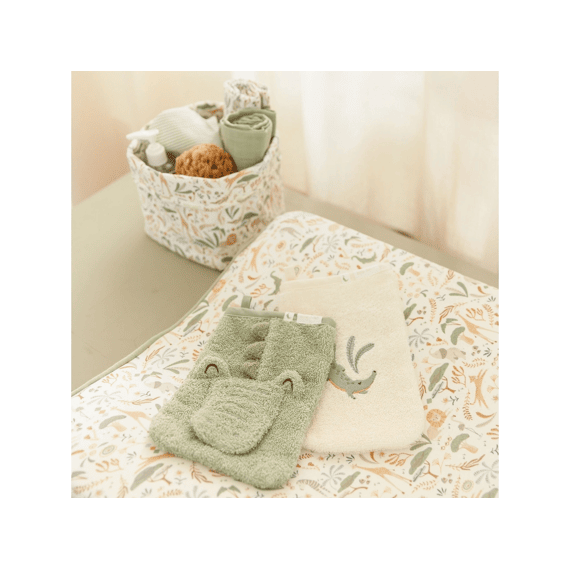 Little Dutch Washandjes Badstof 2st Krokodil