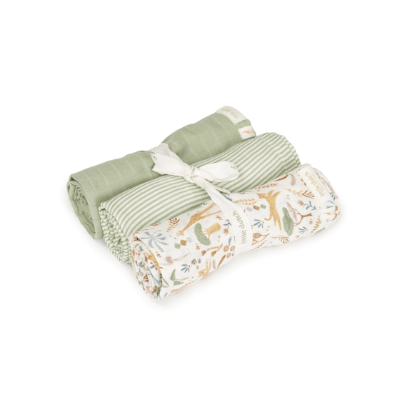 Little Dutch Swaddle 70x70 3-pack Safari Wonders
