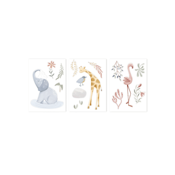 Little Dutch Muurstickers Blooming Safarie Set Van 3 A4