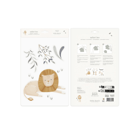 Little Dutch Muurstickers Safari Leo Set Van 3 A4
