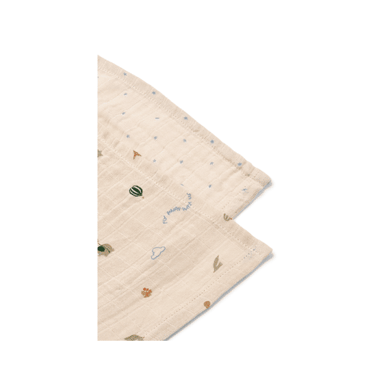 Liewood Lewis Tetradoek 2-pack Star/flying Mix