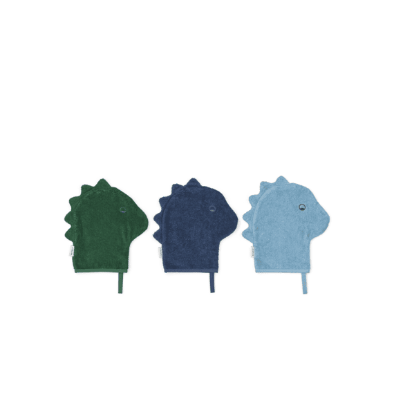 Liewood Washandjes Sylvester 3-pack Beach Blue Mix
