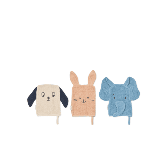 Liewood Washandjes Sylvester 3-pack Pale Tuscany Mix