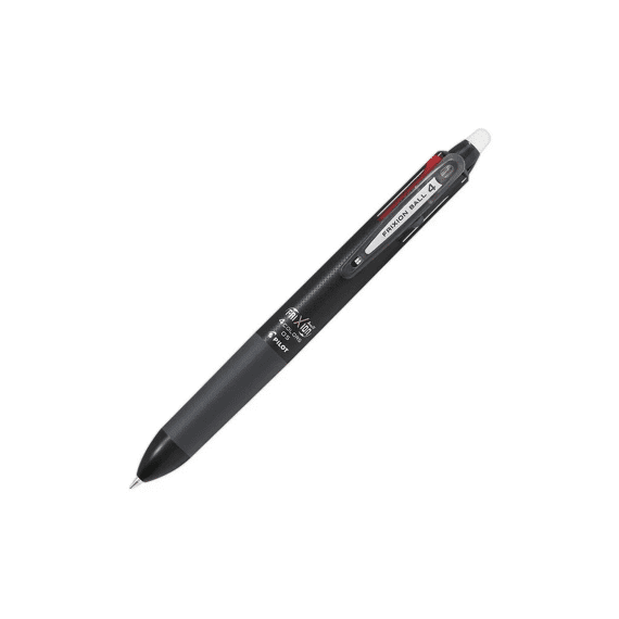 Pilot Frixion Ball 4-kleuren Pen Zwart Fijne Punt