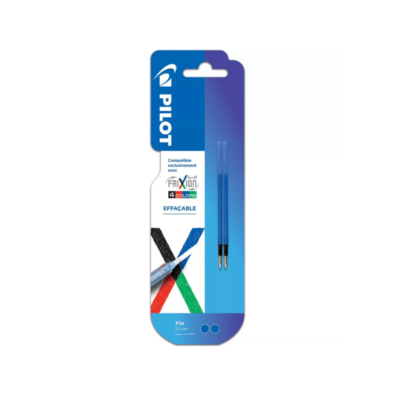 Pilot Frixion 4-kleuren Pen Met 2 Navullingen Blauw Op Blister