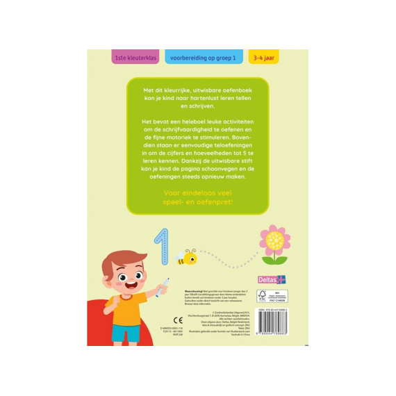 Oefenpret Met Uitwisbare Stift Schrijf- En Telspelletjes 3-4 Jaar