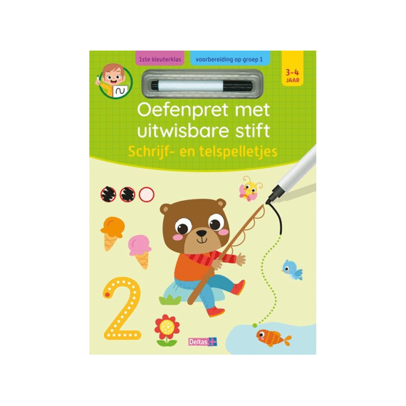 Oefenpret Met Uitwisbare Stift Schrijf- En Telspelletjes 3-4 Jaar