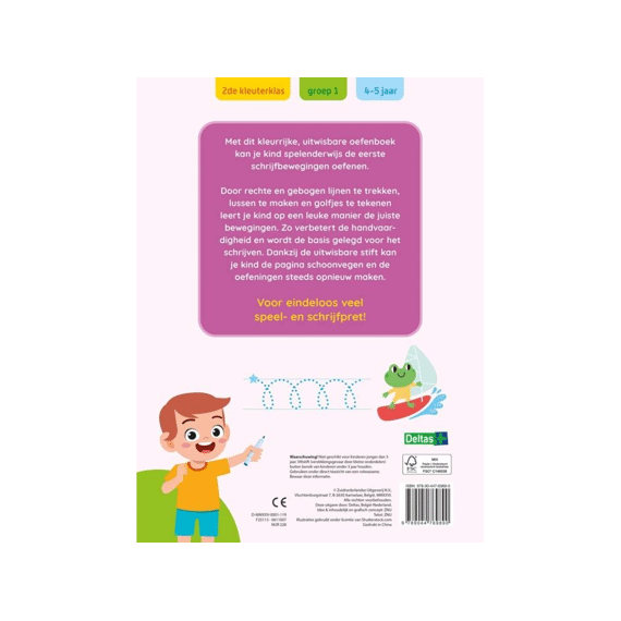 Oefenpret Met Uitwisbare Stift Allereerste Schrijfoefeningen 4-5 Jaar