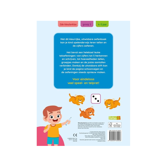 Oefenpret Met Uitwisbare Stift Allereerste Teloefeningen 4-5 Jaar