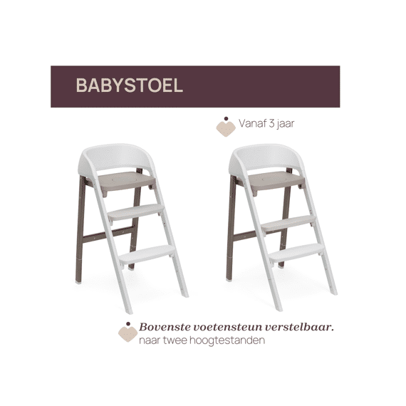 Chicco Eetstoel Crescendo Up Steel Cloud