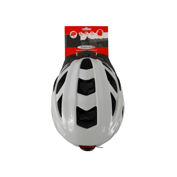 Maxxus Helm Uerban Light Wit 58-61cm Met Rode Leds Achteraan