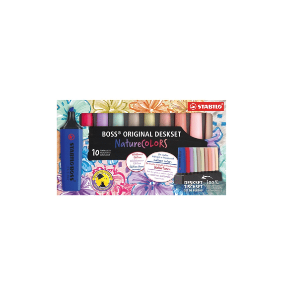 Stabilo Boss Markeerstift Nature Colors & Wildflower Markeerstiften 10 Stuks