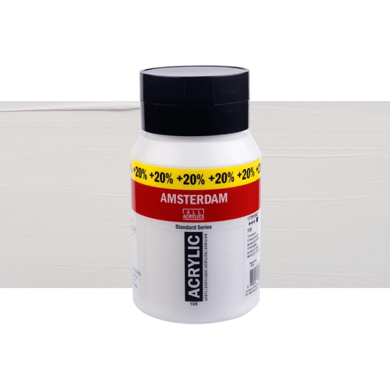 Amsterdam Acrylverf 500ml Titaanwit + 20% Gratis