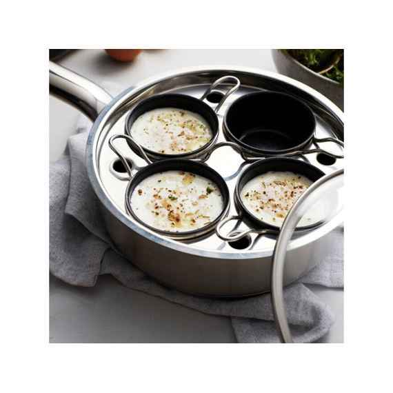 Demeyere Specialties 3 Eipocheerder 18cm 18/10 Rvs Zilverkleurig