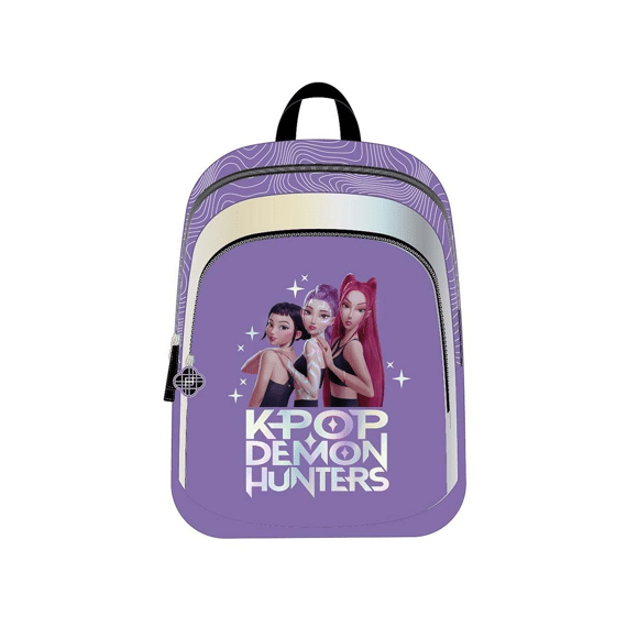 Kpop Demon Hunters Rugtas 2 Compartimenten 38x28x16cm Paars