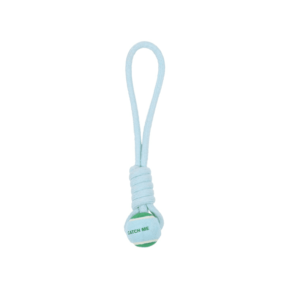 Bal Met Touwlus catitch Me 6x45x6cm Blauw/groen