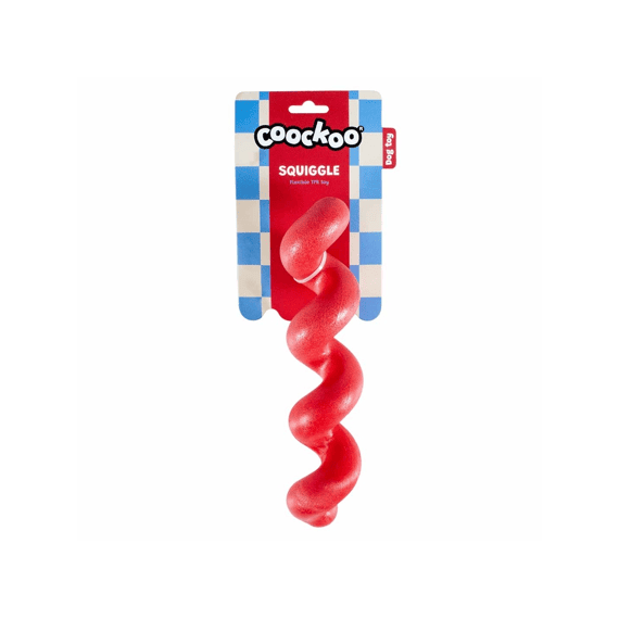 Hondenspeeltje Squiggle 26,5x5,7cm Rood