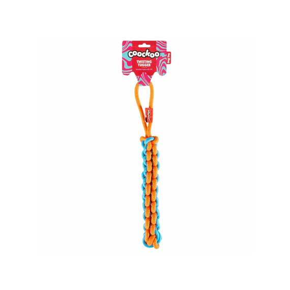 Hondenspeeltje Twisting Tugger 45x4,5x4,5cm Blauw/oranje