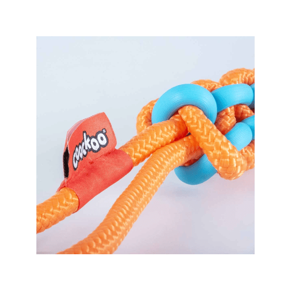Hondenspeeltje Twisting Tugger 45x4,5x4,5cm Blauw/oranje