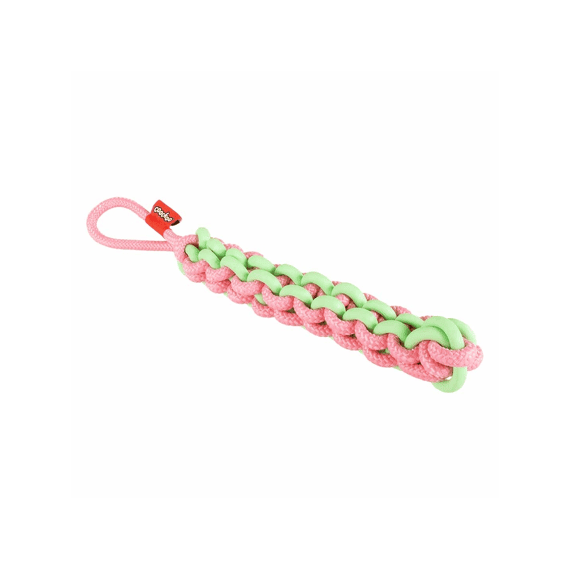 Hondenspeeltje Twisting Tugger 45x4,5x4,5cm Groen/roze