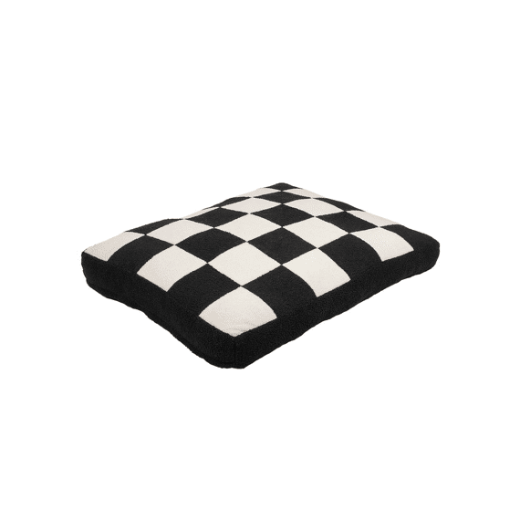 Hondenkussen Cozy Block M-90x75x11cm Zwart/wit