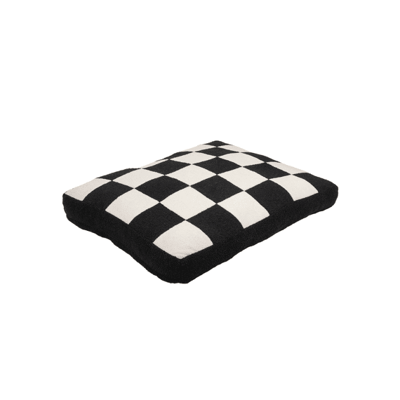 Hondenkussen Cozy Block L-120x80x12cm Zwart/wit