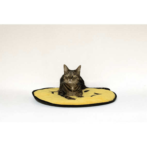 Kattenplaid Big Smile 60x60x0,8cm Geel
