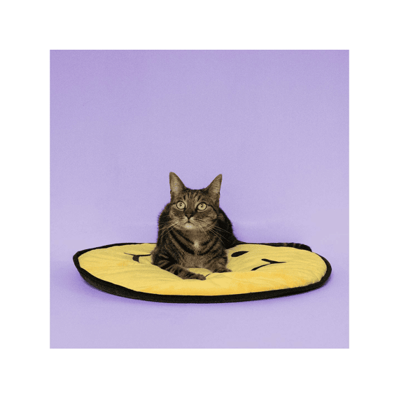 Kattenplaid Big Smile 60x60x0,8cm Geel