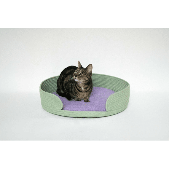 Kattenmandje Lazy Lounge 55x55x12cm Groen/lilac