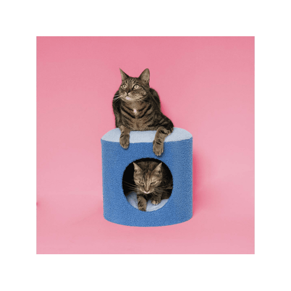 Kattenhuisje Happy House 35x35x35cm Blauw