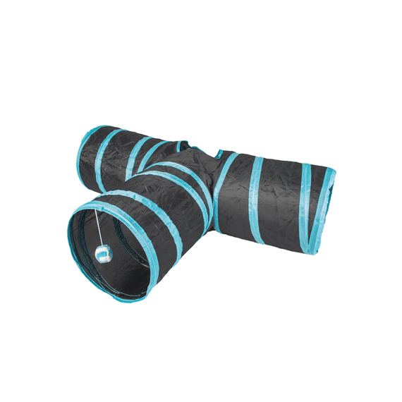 Speeltunnel T-bone 80x25cm Blauw/zwart