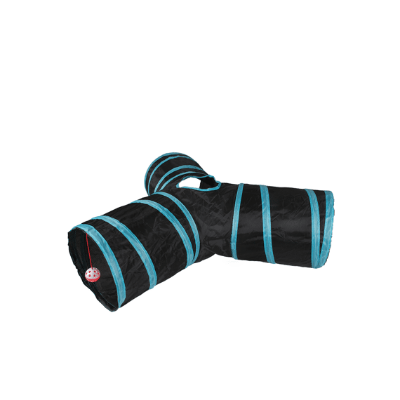 Speeltunnel Labyrint 80x25cm Blauw/zwart