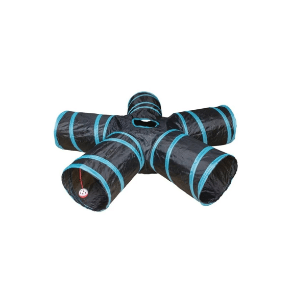 Speeltunnel Star 100x25cm Blauw/zwart