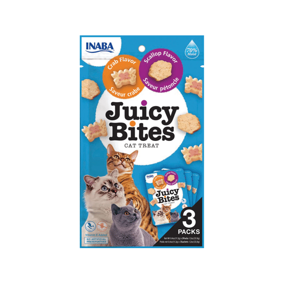 Inaba Juicy Bites Sint-jakobsschelp&krab Smaak 3x11.3g