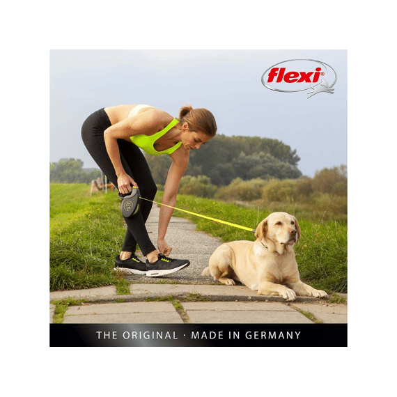 Flexi Giant Black Edition Lint L/8m Zwart