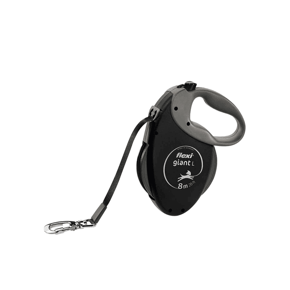 Flexi Giant Black Edition Lint L/8m Zwart