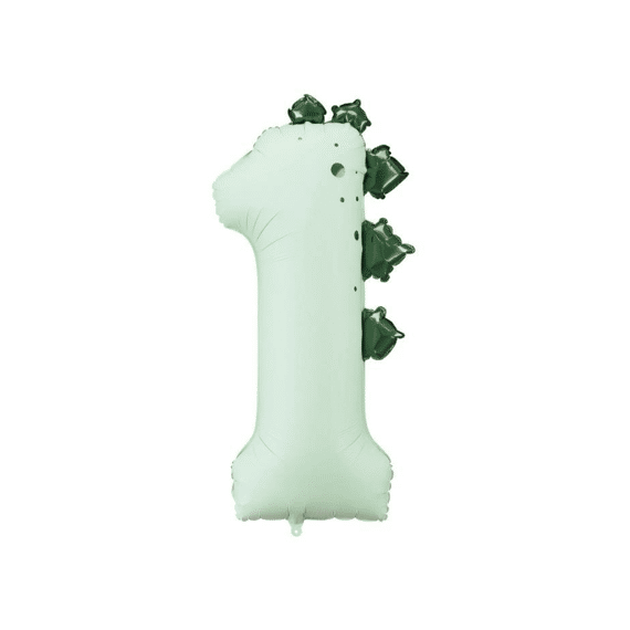 Party Deco Folie Ballon Nummer 1 Dinosaurus 92cm